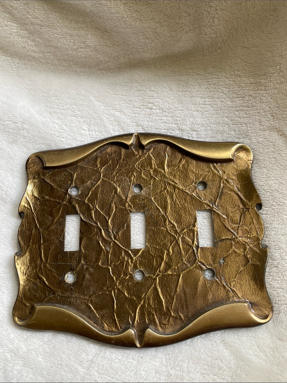 Vintage Amerock Carriage House Triple Light Switch Plate 1970s 1980s